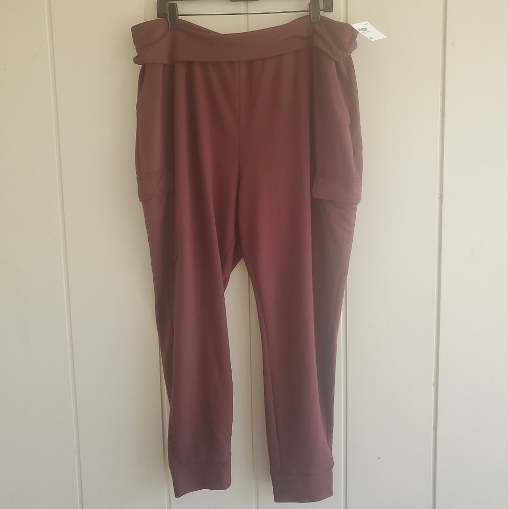 Old Navy Active Womens Jogger Pants Size XL Mid-Rise Brown NWT Stretch